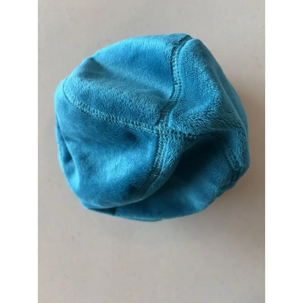 Land's End Teal Fleece Velour Winter Hat Beanie Cap Youth Size Medium‎